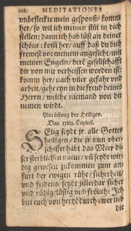 Anurüffung der Heiligen. Das xxiiii. Capitel.