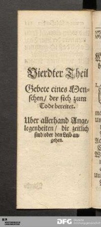 Vierdter Theil.