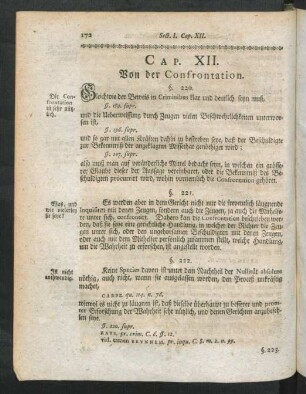 Cap. XII. Von der Confrontation.