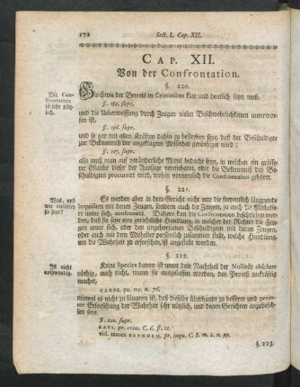 Cap. XII. Von der Confrontation.