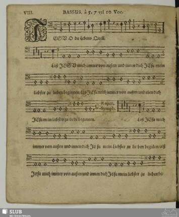 VIII. Jesu o du Lebensquell