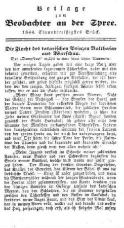 Beilage zum Beobachter an der Spree. 1844. 31. Stueck