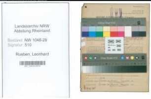 Entnazifizierung Leonhard Rueben , geb. 04.11.1897 (Beamter)