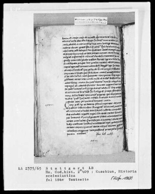 Eusebius, Historia ecclesiastica —