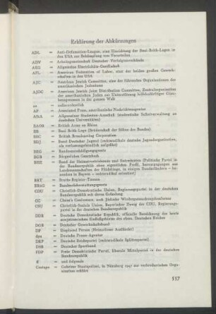 Erklärung der Abkürzungen