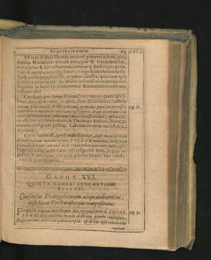 Caput XVI. Quinta Causa Syncretismi Pareani. Consensus Evangelicorum aliquando initus ...