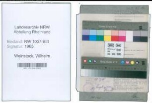 Entnazifizierung Wilhelm Weinstock , geb. 28.07.1912 (Amtsgerichtsrat)