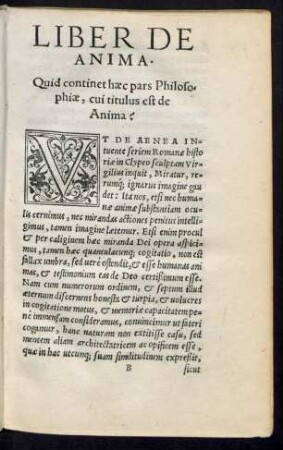 Liber De Anima.