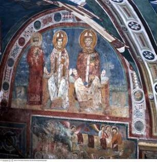 Die heiligen Stephanus, Nicola di Bari und Tommaso di Canterbury
