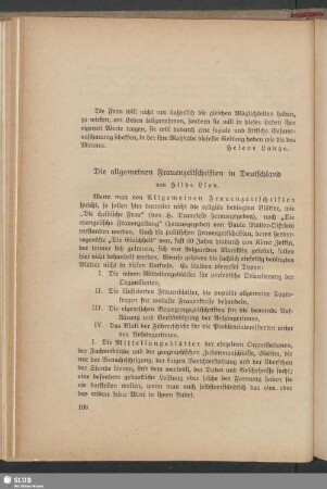 Die allgemeinen Frauenzeitschriften in Deutschland
