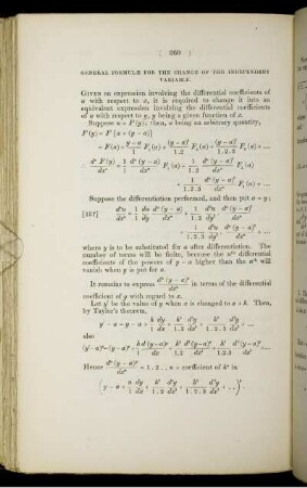 General formulae for the change of the independent variable.