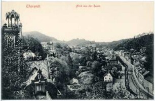Tharandt. Blick auf Tharandt aus der Ruine