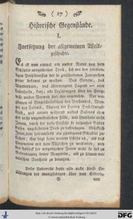 Historische Gegenstände.