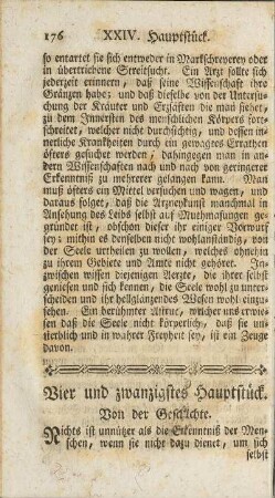 Vier und zwanzigstes Hauptstück. Von der Geschichte.