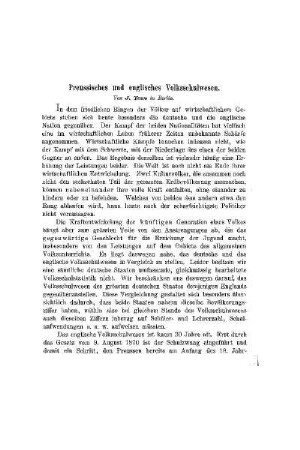 Preussisches und englisches Volksschulwesen