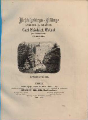 Fichtelgebirgsklänge : Erinnerungen an ... : Ländler für Clavier, 3. Der Epprechtstein