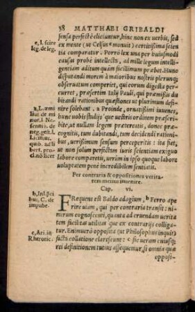 Per contraria & oppositiones veritatem mei ius invenire. Cap. vi.