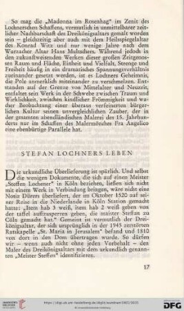 Stefan Lochners Leben