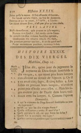 330-333, Histoire XXXIX