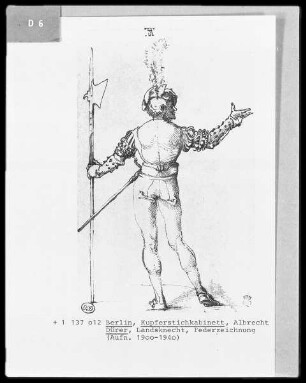 Landsknecht von rückwärts gesehen