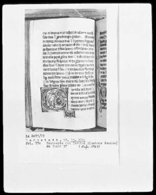 Psalterium und Diurnale — Initiale C (antate domino), Folio 77verso