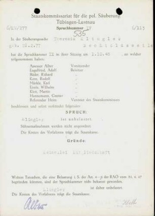 Klingler, Theresia