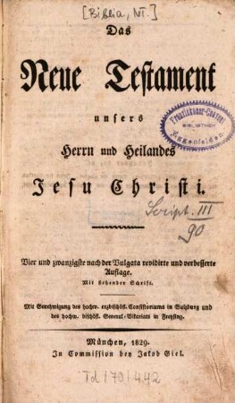 Das Neue Testament unsers Herrn und Heilandes Jesu Christi