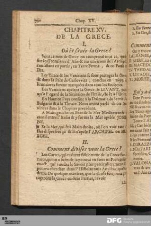 Chapitre XV. De La Grece.