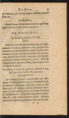 De Filio Dei.