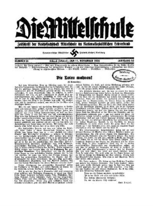 Die Toten mahnen! : (9. Novermber)