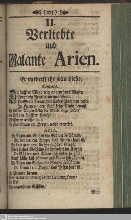 II. Verliebte und Galante Arien
