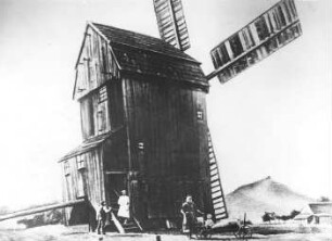 Görlitz-Rauschwalde. Windmühle, um 1900, Repro