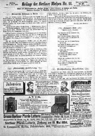 Beilage der Berliner Wespen Nr. 18