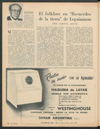 El folklore en "Recuerdos de la tierra" de Leguizamón