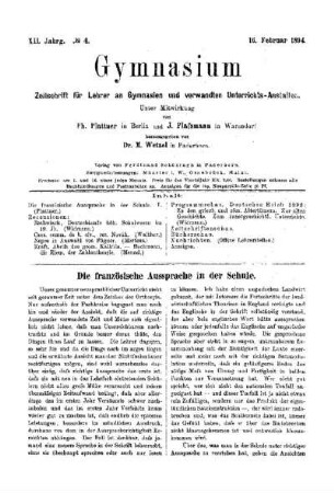 Die französische Aussprache in der Schule