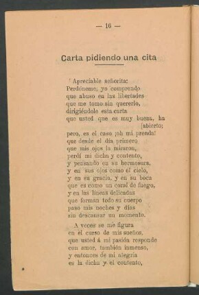 Carta pidiendo una cita