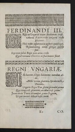 Regni Ungariae.