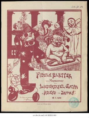 Fidele Blätter zum Maskenfest der Liedertafel Gotha : "Abend in Japan", 18.2.1911