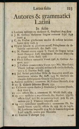 123-136, Autores & grammatici Latini