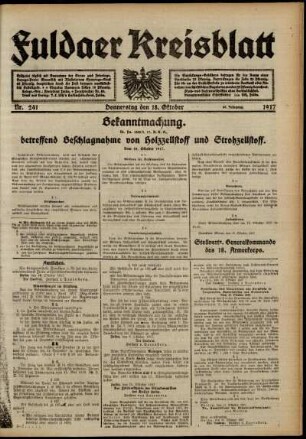Ausgabe vom Donnerstag, den 18. Oktober 1917.