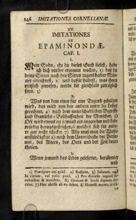246-281, XV. Imitationes Ex Epaminondae.