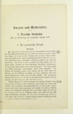 Vorzeit und Mittelalter