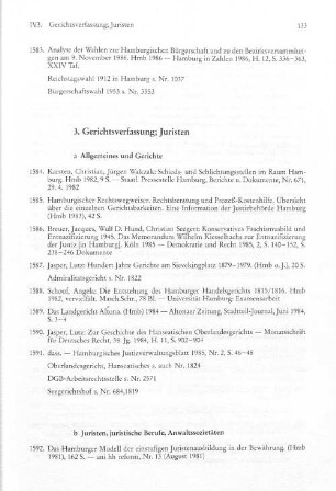 3. Gerichtsverfassung; Juristen
