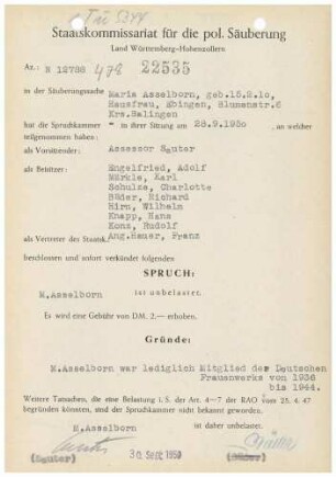 Asselborn, Maria