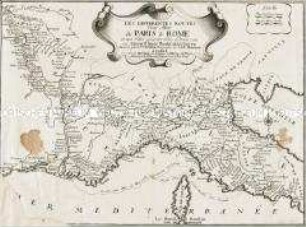 Les differentes routes pour aller de Paris a Rome