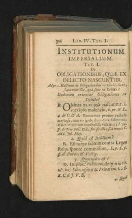 Tit. I. De Obligationibus, Quae Ex Delicto Nascuntur.
