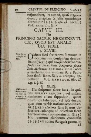 Caput III. De Principio Sacræ Hermeneuticæ, ... - Caput V. De Scopo.