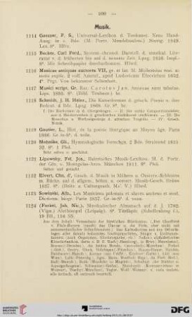 Musik (Nr. 1114-1463)