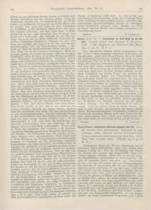 294 [Rezension] Godet, F., Commentar zu dem Brief an die Römer. 2. Thl. Kapitel 6 - 16