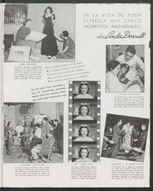 En la vida de toda estrella hay cinco momentos inolvidables... dice Linda Darnell
